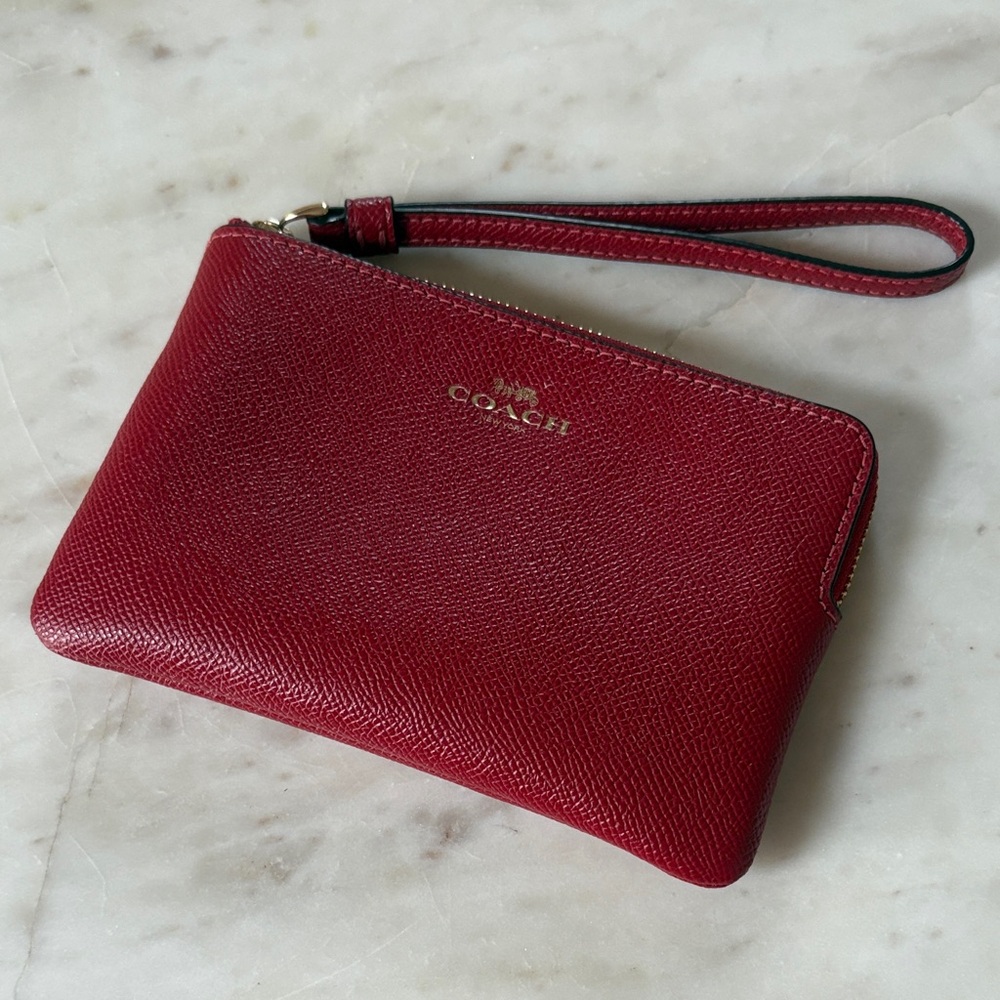 Coach Cherry Red Wristlet